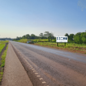 Cartel - Ruta PY02 Km280 Frente a Cetapar